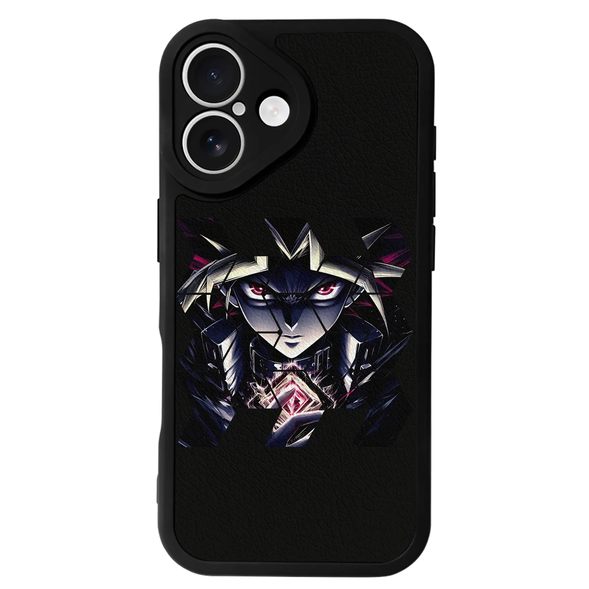 遊☆戯☆王 グッズ,武藤遊戯 - IPhone 16シリーズ対応 ・ シリコンスマホケース ・ レザー調 ・ 高精度フィット ・ 耐衝撃 ・ ワイヤレス充電対応 ・ 精密カット